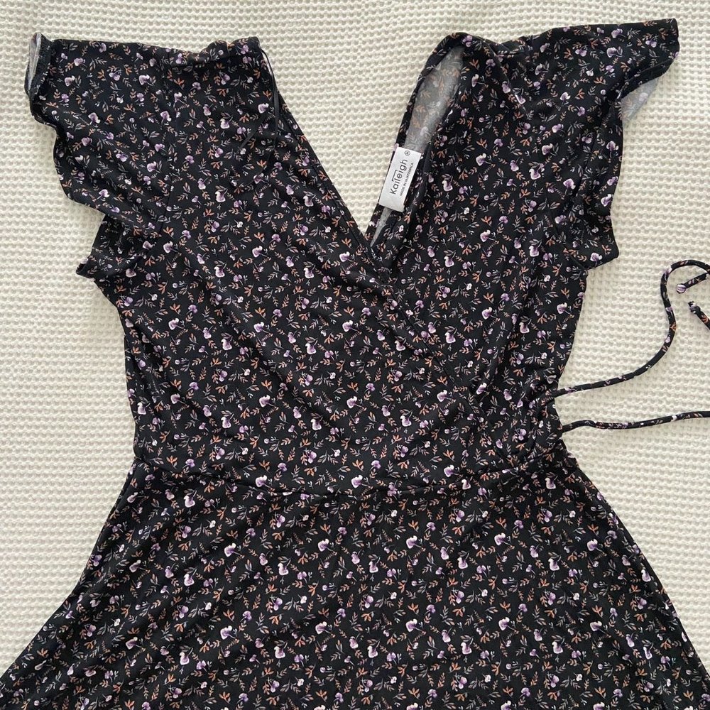 Kaileigh Kaela Faux Wrap Knit Dress
